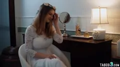 play Skinny brunette lesbian Alex Coal comforting a busty bride Bunny Colby with passionate pussy-licking and scissoring