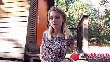 play Conquered blonde paid for oral sex and sex in the car