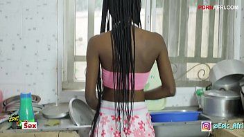 play Ebony is thinking if she can withstand 2 cocks fixed in her ass